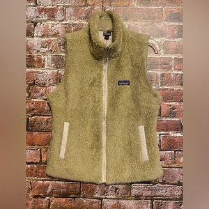 Patagonia Women's Los Gatos Fleece Vest SZ L Tan